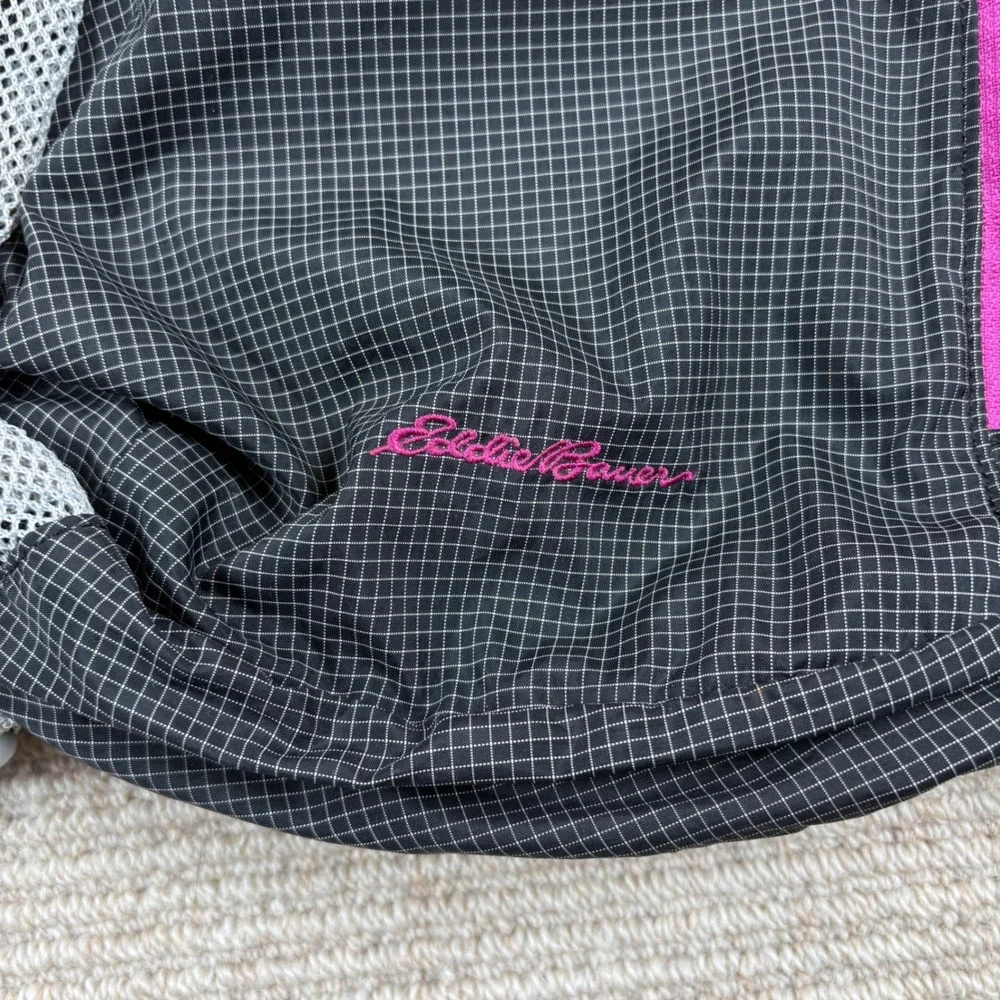 Eddie Bauer Sling Backpack Black Pink Ripstop Gorpcore Hiking Outdoor